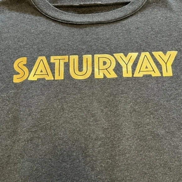 "Saturyay” Avon brand NWOT gray sweatshirt, size large. - Picture 7 of 9